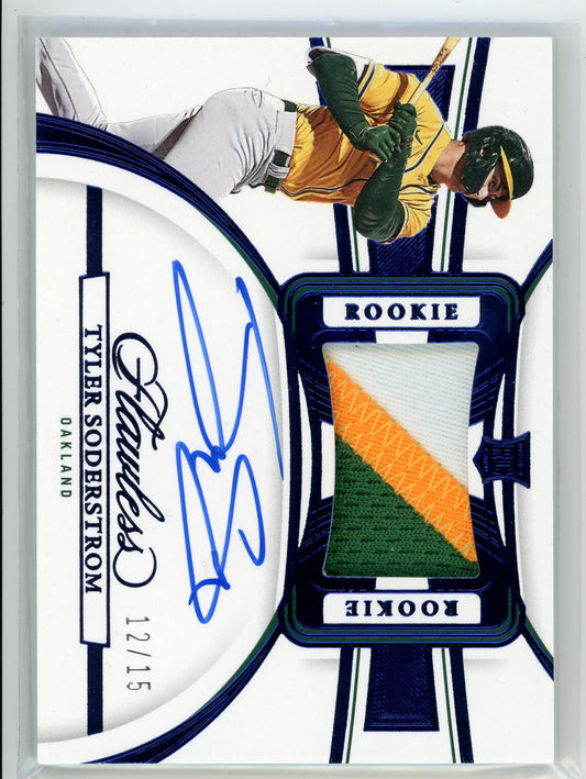 2023 Panini Flawless #PPAH-TS Tyler Soderstrom Rookie Patch Auto /15