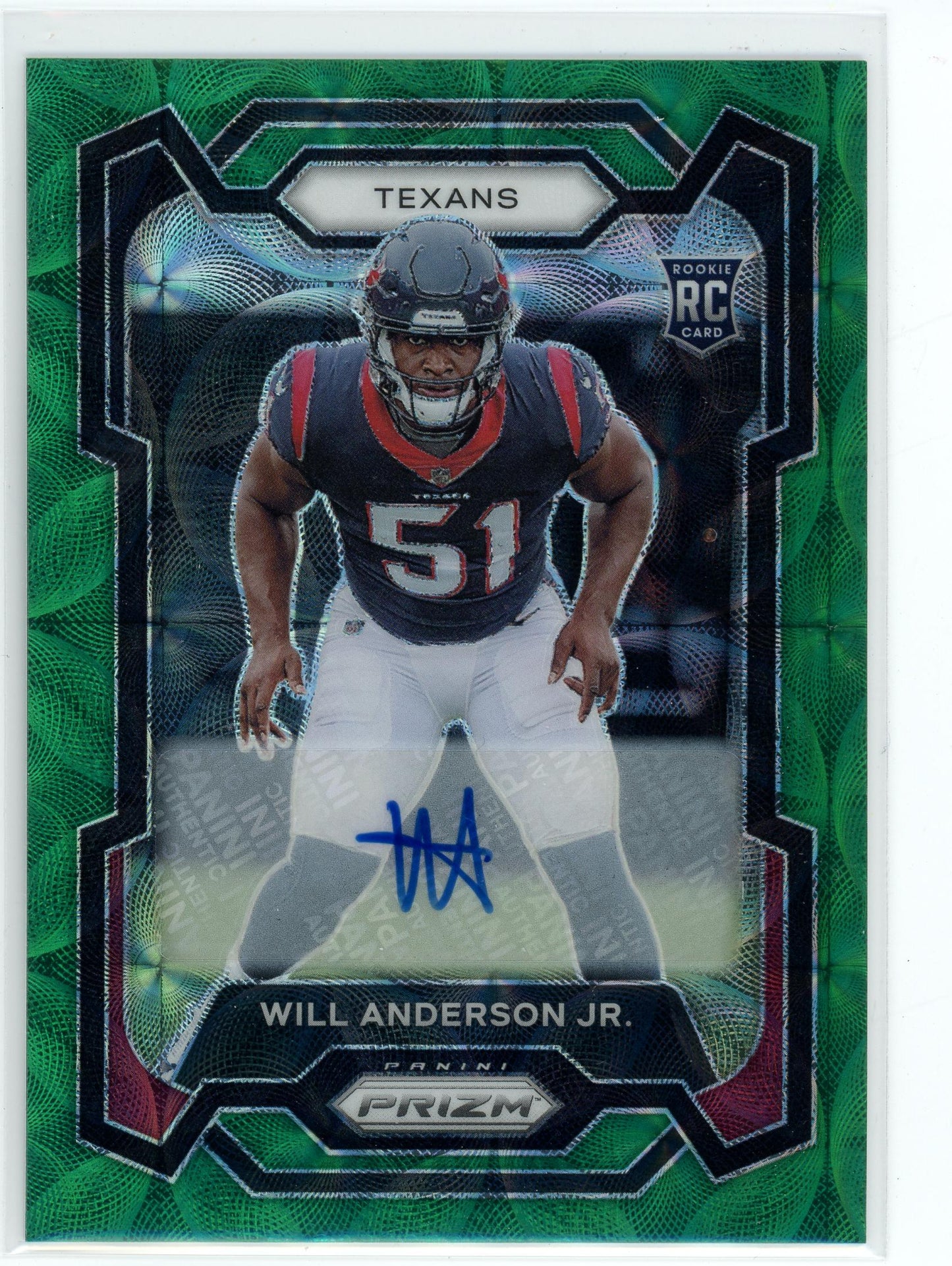 2023 Panini Prizm #342 Will Anderson Jr. Green Scope #/75