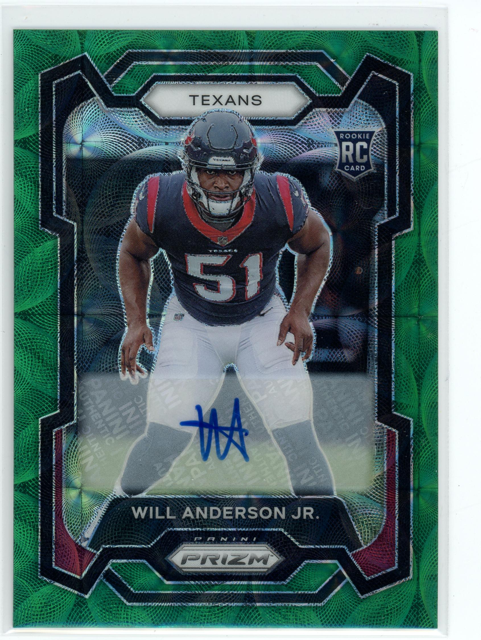 2023 Panini Prizm #342 Will Anderson Jr. Green Scope #/75