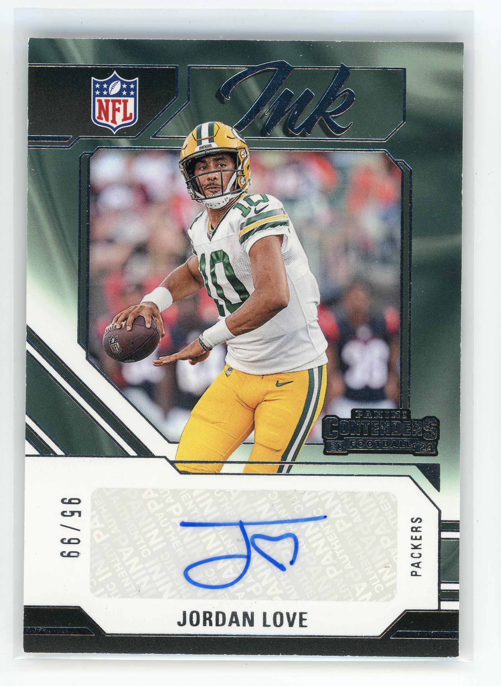 2023 Panini Contenders #INK-JL Jordan Love Ink Auto /99