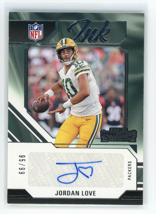 2023 Panini Contenders #INK-JL Jordan Love Ink Auto /99