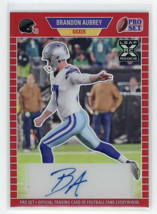 2023 Leaf Pro Set #MPA-BA1 Brandon Aubrey Rookie Auto /208