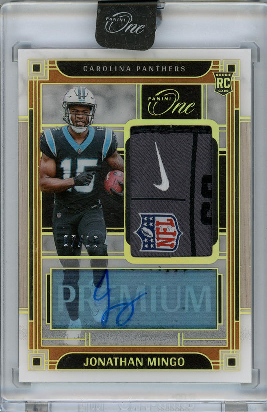 2023 Panini One #125 Jonathan Mingo Premium Patch Auto /10