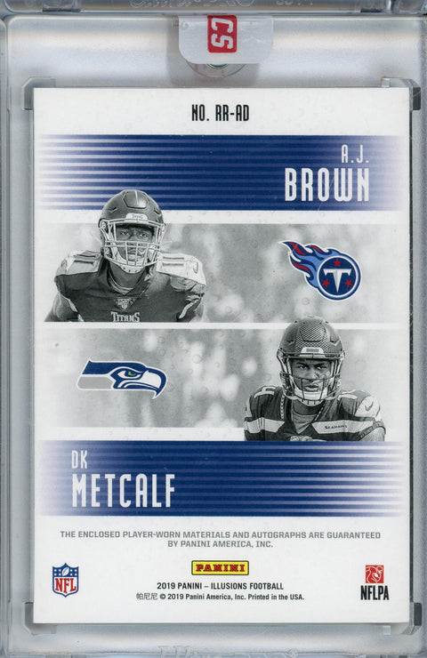 2019 Panini Illusions #AR-AD A.J. Brown/DK Metcalf Rookie Reflections /35