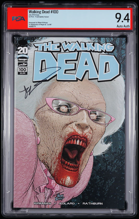 Image; Skybound The Walking Dead #100 2012 1 Frank Quitely Variant PSA 9.4