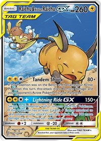 pokemon SM - Unified Minds Raichu & Alolan Raichu GX (Alternate Full Art)