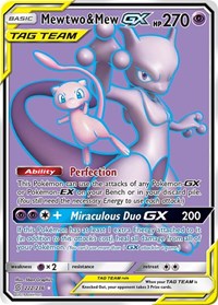 Pokemon SM - Unified Minds Mewtwo & Mew GX (Full Art)