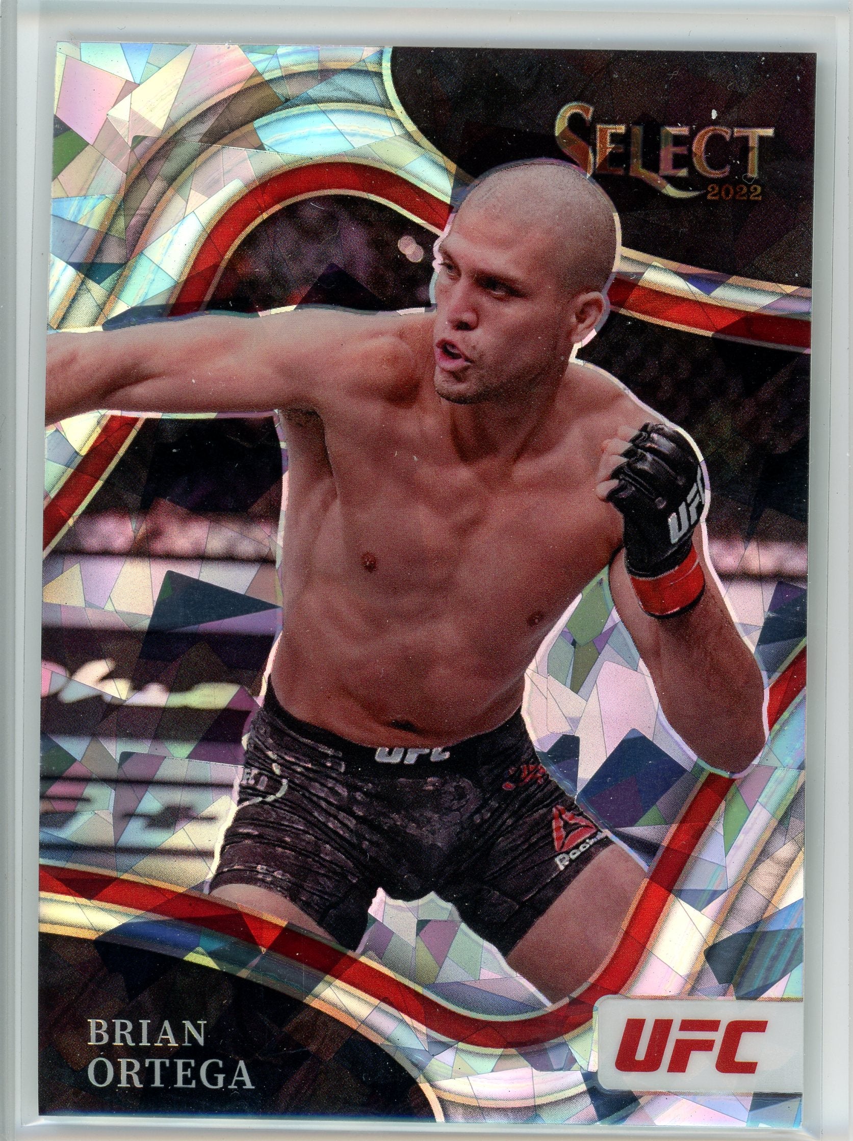 2022 panini select UFC #255 Brian Ortega Cracked Ice Prizm /8