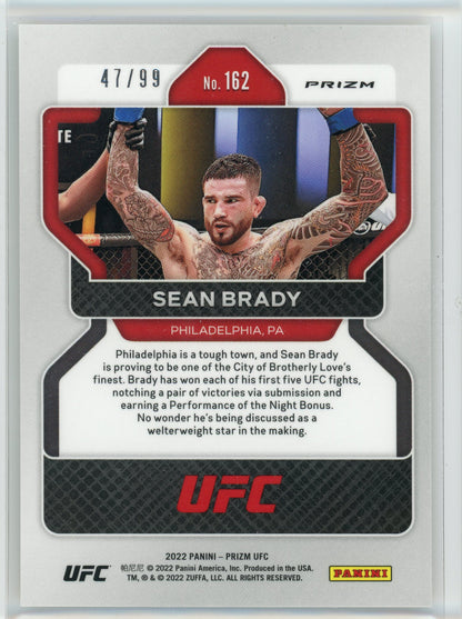 2022 Panini Prizm UFC #162 Sean Brady Orange Prizms /99