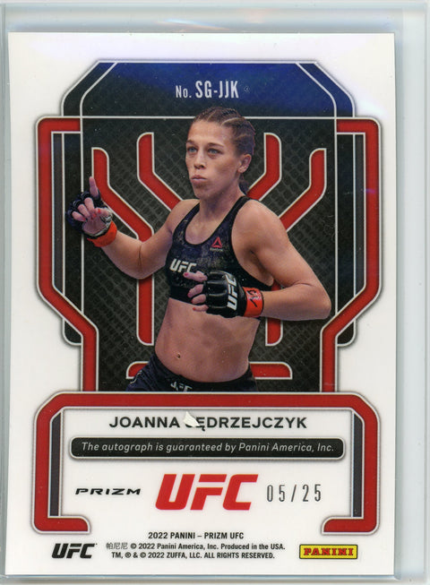 2022 Panini Prizm UFC #66 Joanna Jedrzejczyk Mojo Refractor /25
