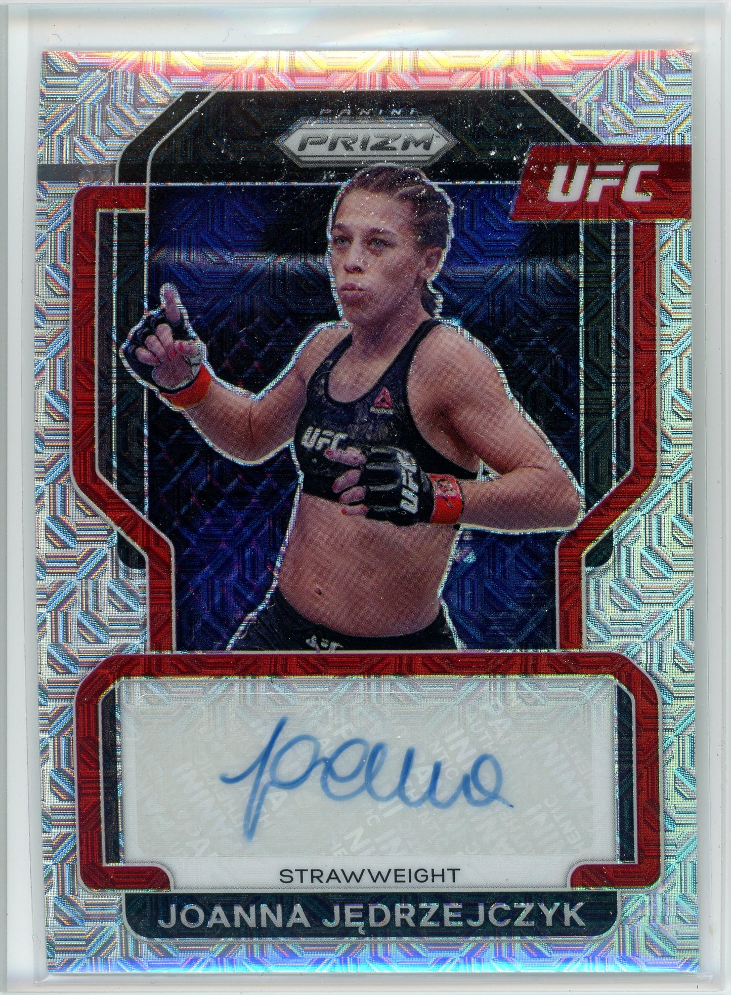 2022 Panini Prizm UFC #66 Joanna Jedrzejczyk Mojo Refractor /25