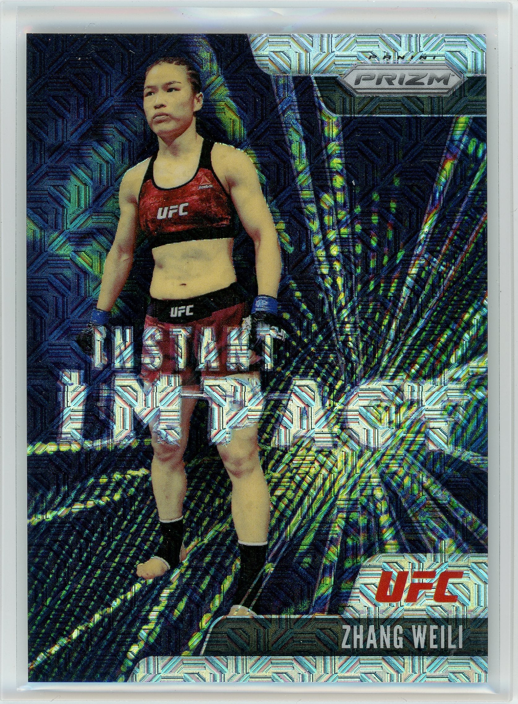 2021 Panini Prizm UFC #18 Zhang Weili Instant Impact Mojo Prizms #/25