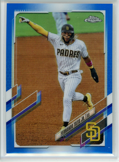 2021 Topps #1 Fernando Tatis Jr. #1 Blue Blue Refractor /150