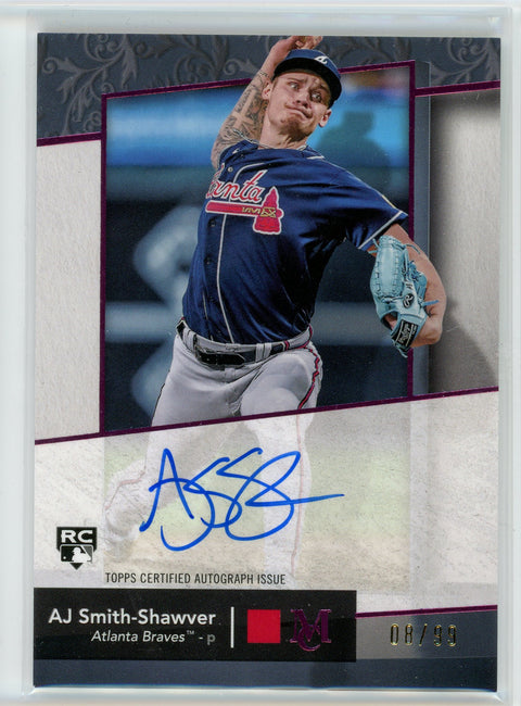 2024 Topps Museum #AA-AS AJ Smith-Shawver Archival Autograph Pink /99