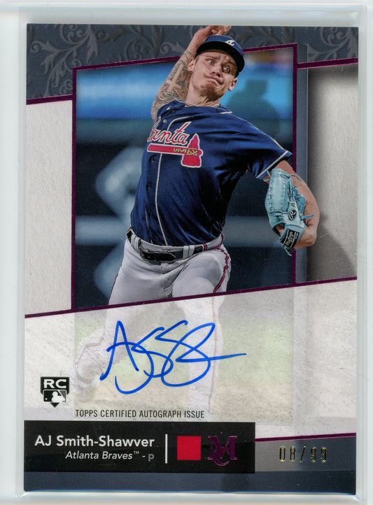 2024 Topps Museum #AA-AS AJ Smith-Shawver Archival Autograph Pink /99