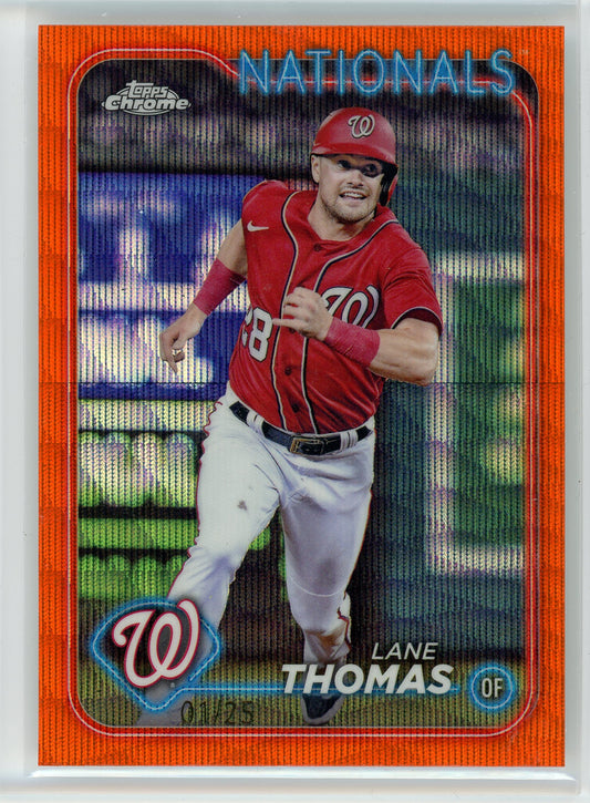 2024 Topps Chrome #66 Lane Thomas Orange Wave Refractor