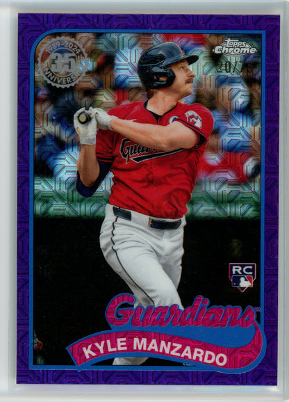 2024 Topps #T89CU-64 Kyle Manzardo 1989 35th Anniversary Purple Refractors #/75