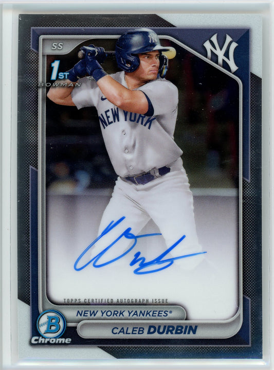 2024 Bowman Chrome #CPA-CD Caleb Durbin Prospects Autographs
