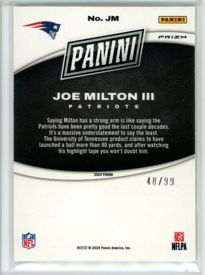 2024 Panini #JM Joe Milton III Black Friday Scope Foil /99
