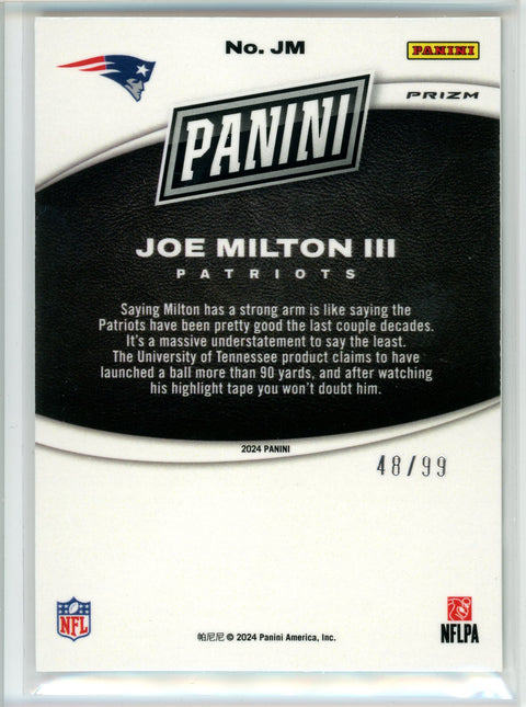 2024 Panini #JM Joe Milton III Black Friday Scope Foil /99