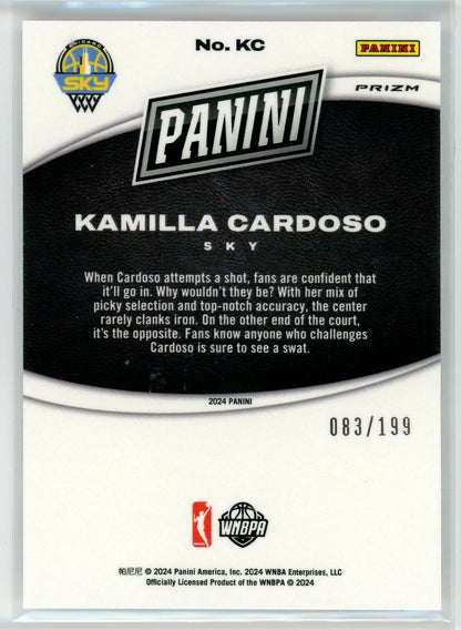 2024 Panini #KC Kamilla Cardoso Black Friday Silver Foil /199