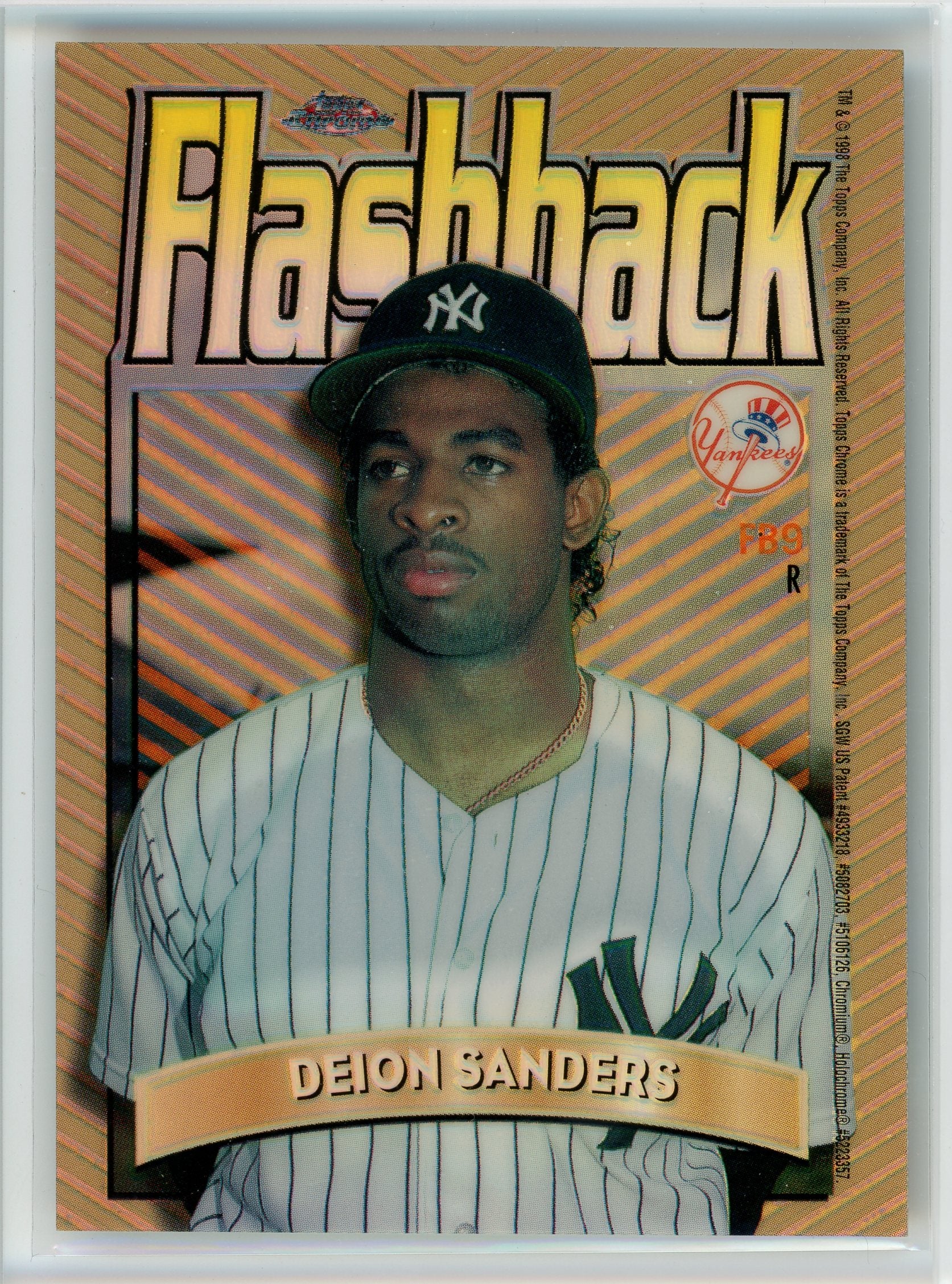 1998 Topps Chrome #FB9 Deion Sanders Flashback Refractors