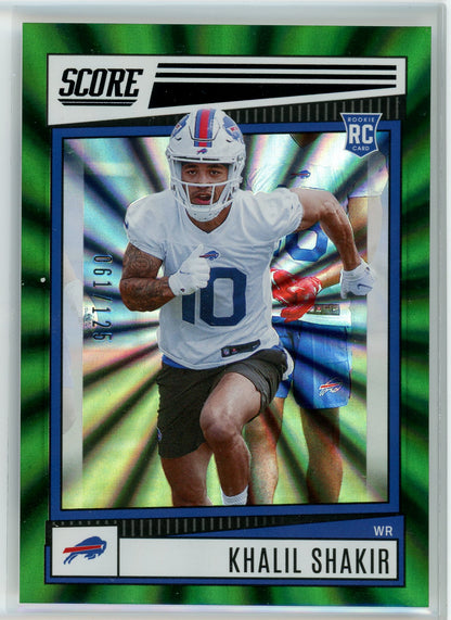 2022 Score #394 Khalil Shakir Green Laser Holo