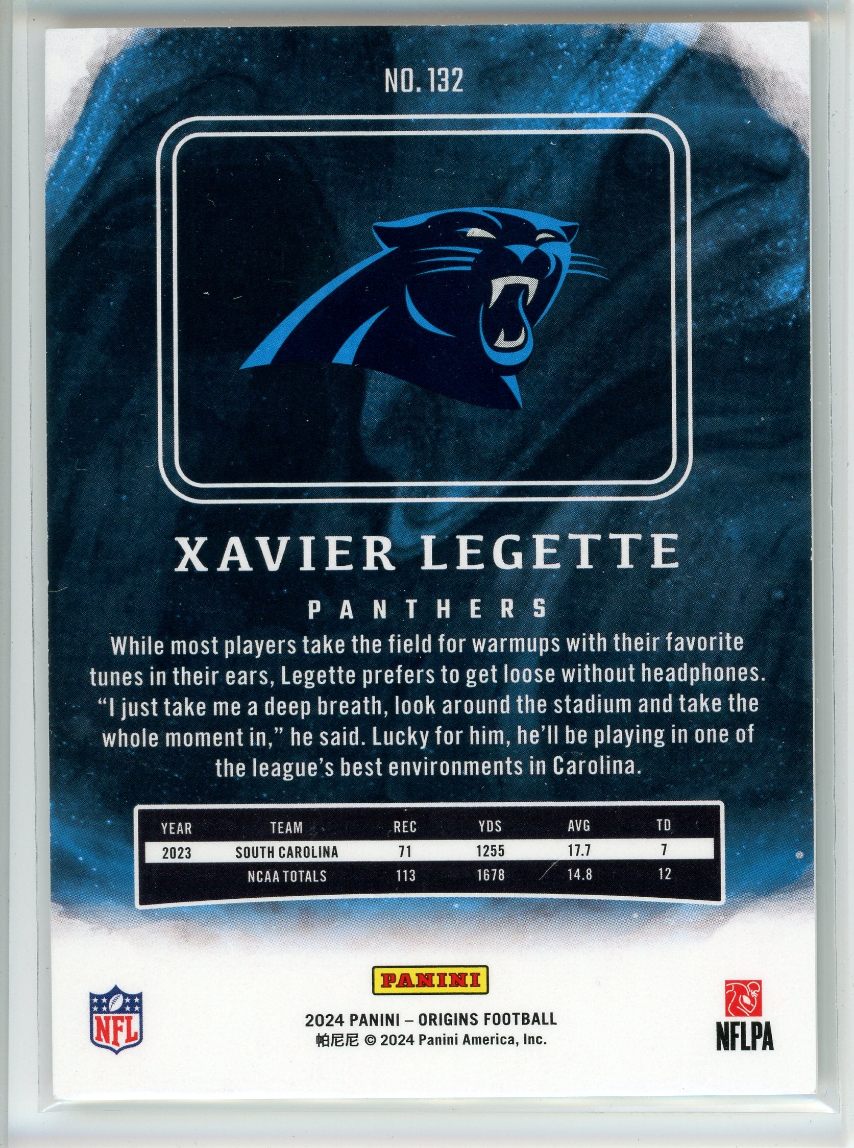 2024 Panini Origins #132 Xavier Legette Silver /75