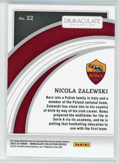 2022-23 Panini Immaculate Collection #22 Nicola Zalewski Silver /49