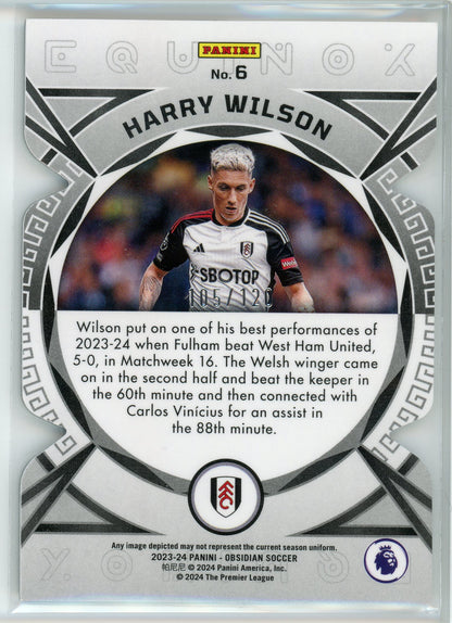 2023-24 Panini Obsidian #6 Harry Wilson Silver Die-Cut Prizm /120