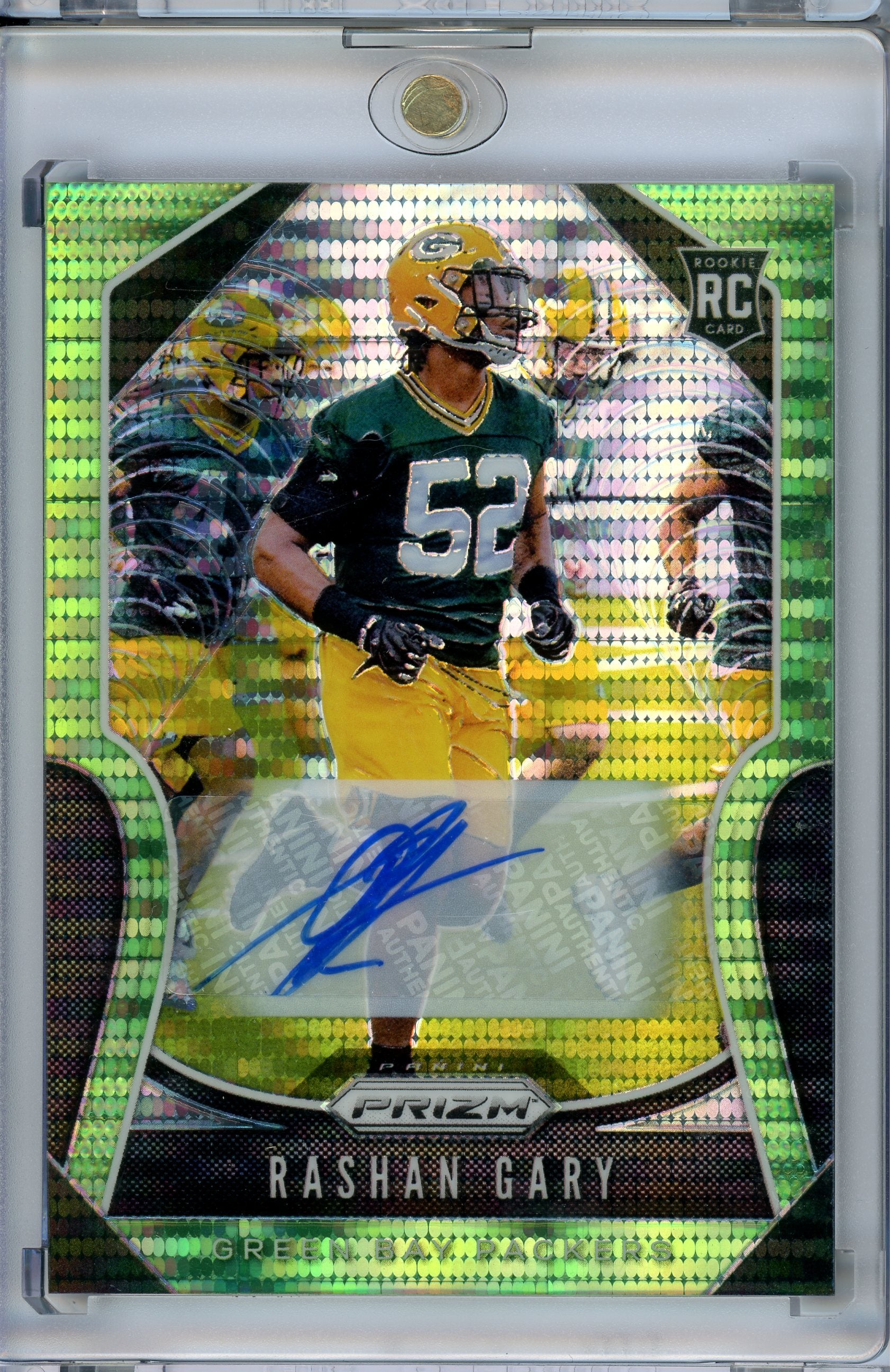 2019 Panini #317 Rashan Gary Neon Green Pulsar Auto