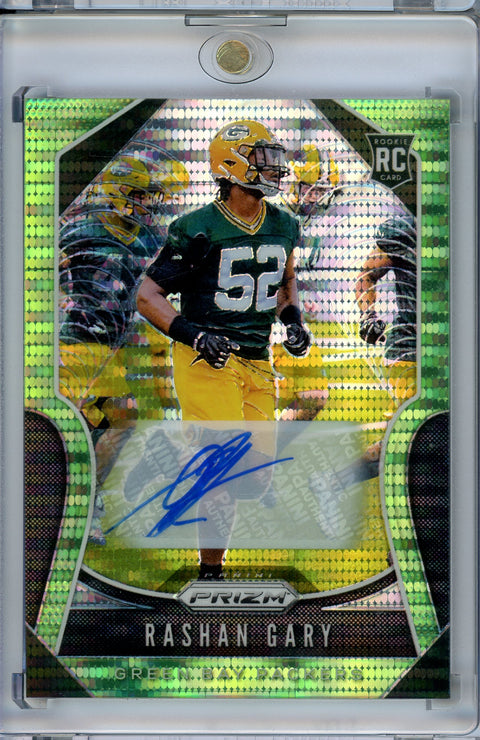 2019 Panini #317 Rashan Gary Neon Green Pulsar Auto