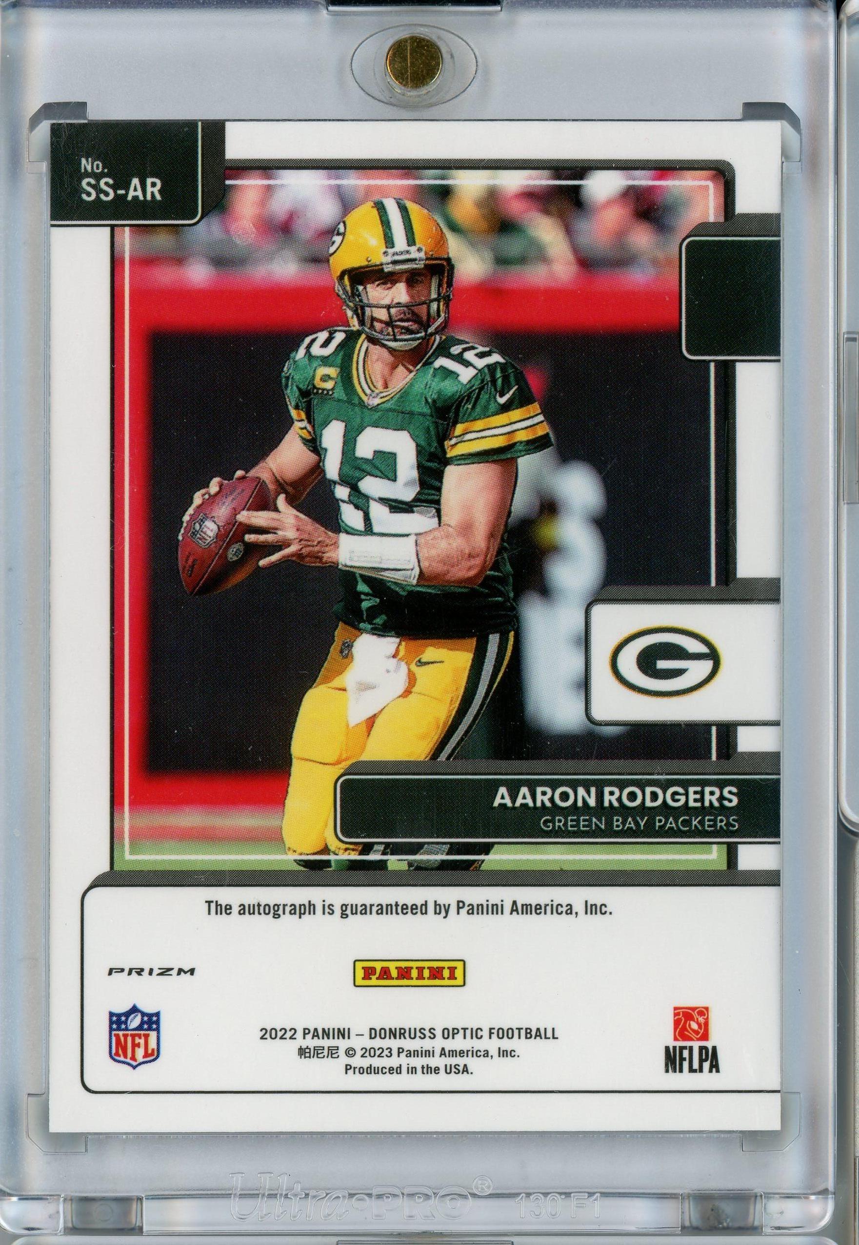 2022 Donruss Optic #SS-AR Aaron Rodgers Signature Series Holo Foil