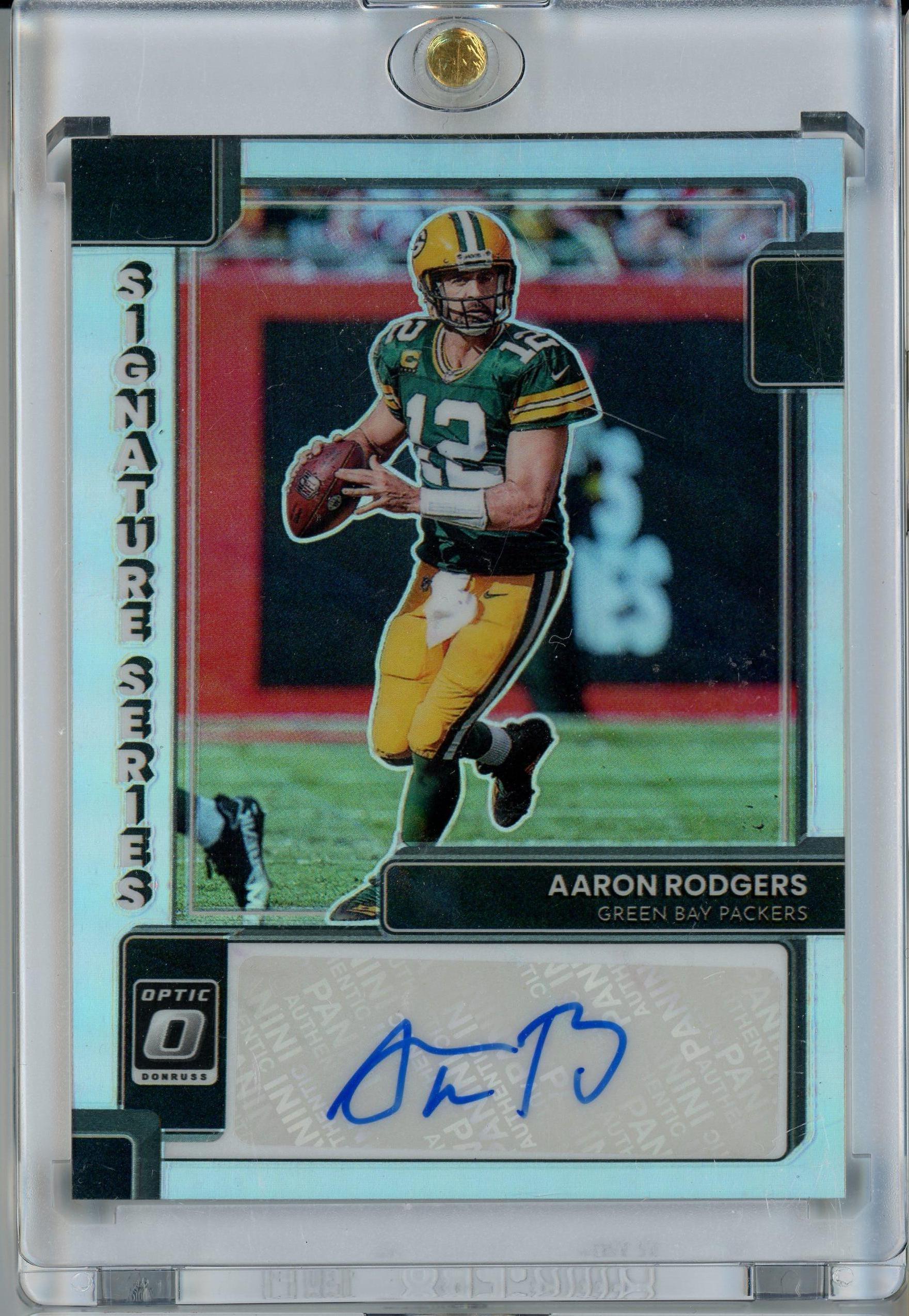 2022 Donruss Optic #SS-AR Aaron Rodgers Signature Series Holo Foil