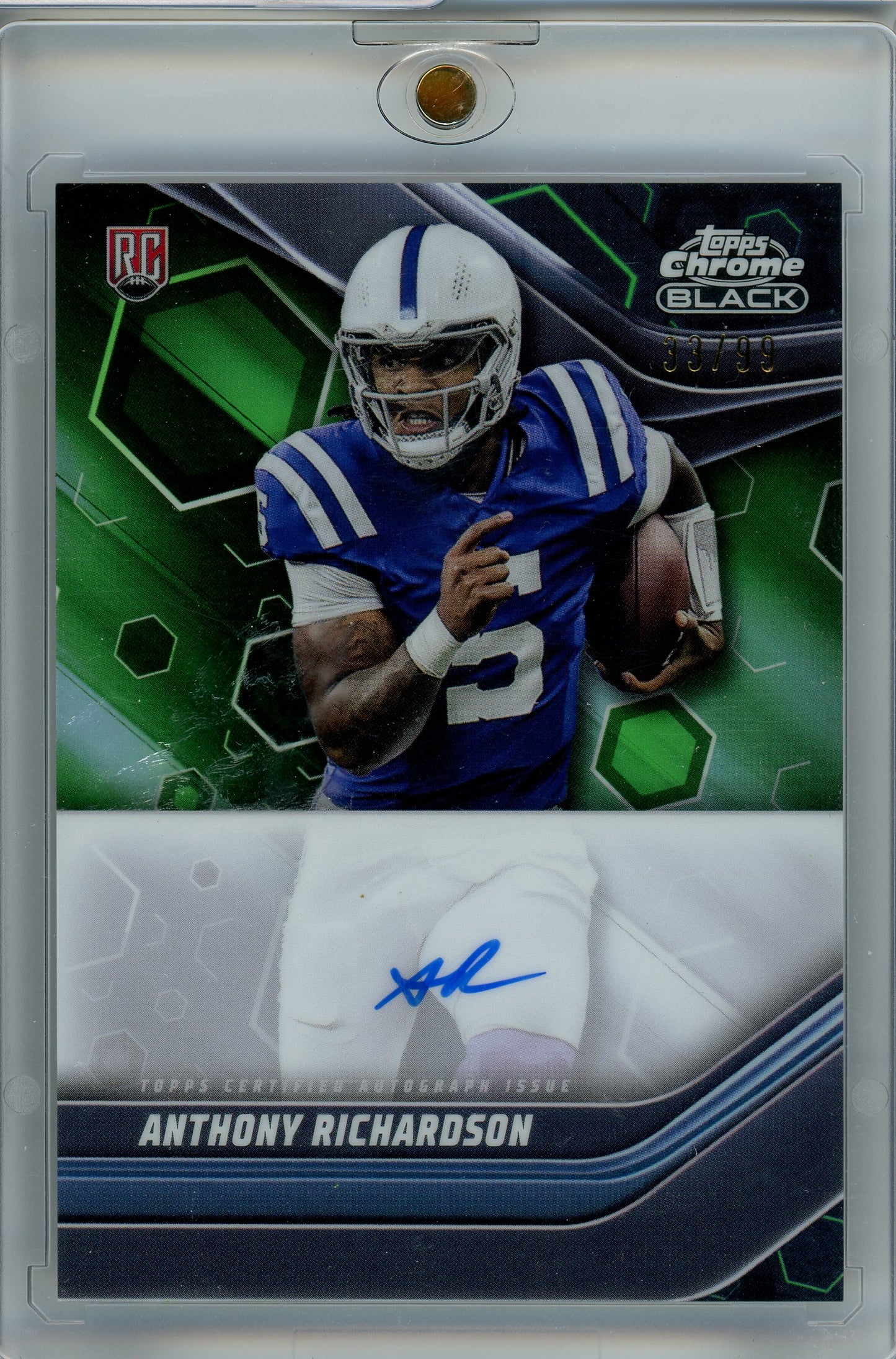 Topps Chrome Black #TCBA-AR Anthony Richardson Green /99