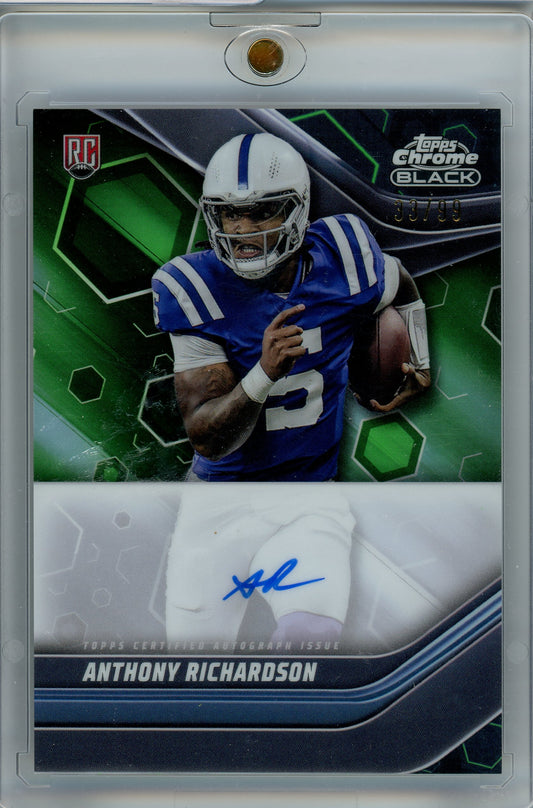 Topps Chrome Black #TCBA-AR Anthony Richardson Green /99