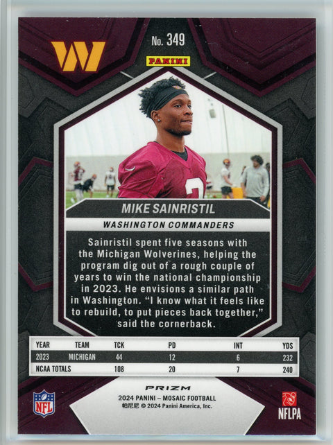 2024 Panini Mosaic #349 Mike Sainristil Genesis Case Hit