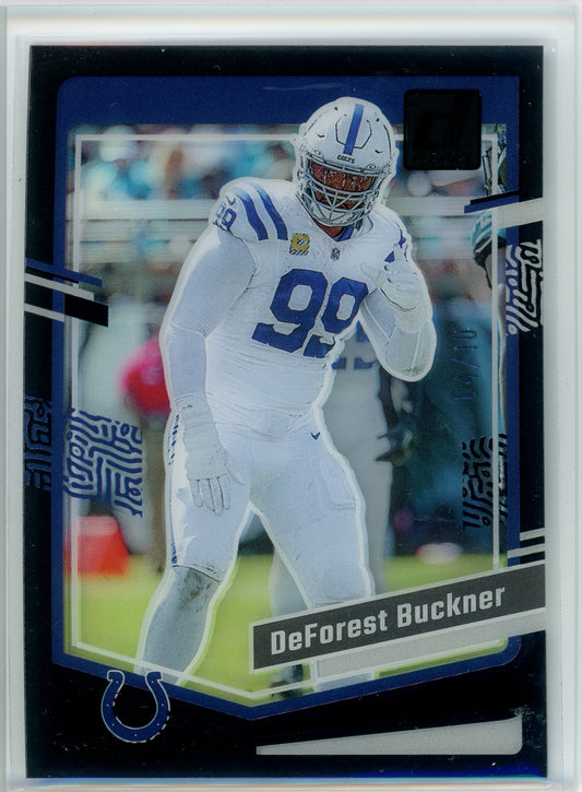 2023 Clearly Donruss #22 DeForest Buckner Black #/10