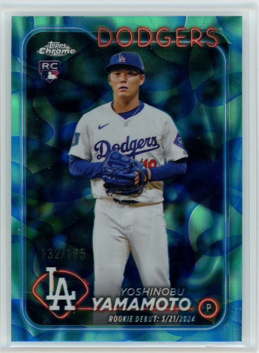 2024 Topps Chrome Update #USC108 Yoshinobu Yamamoto Blue Lava Lamp Refractors /175