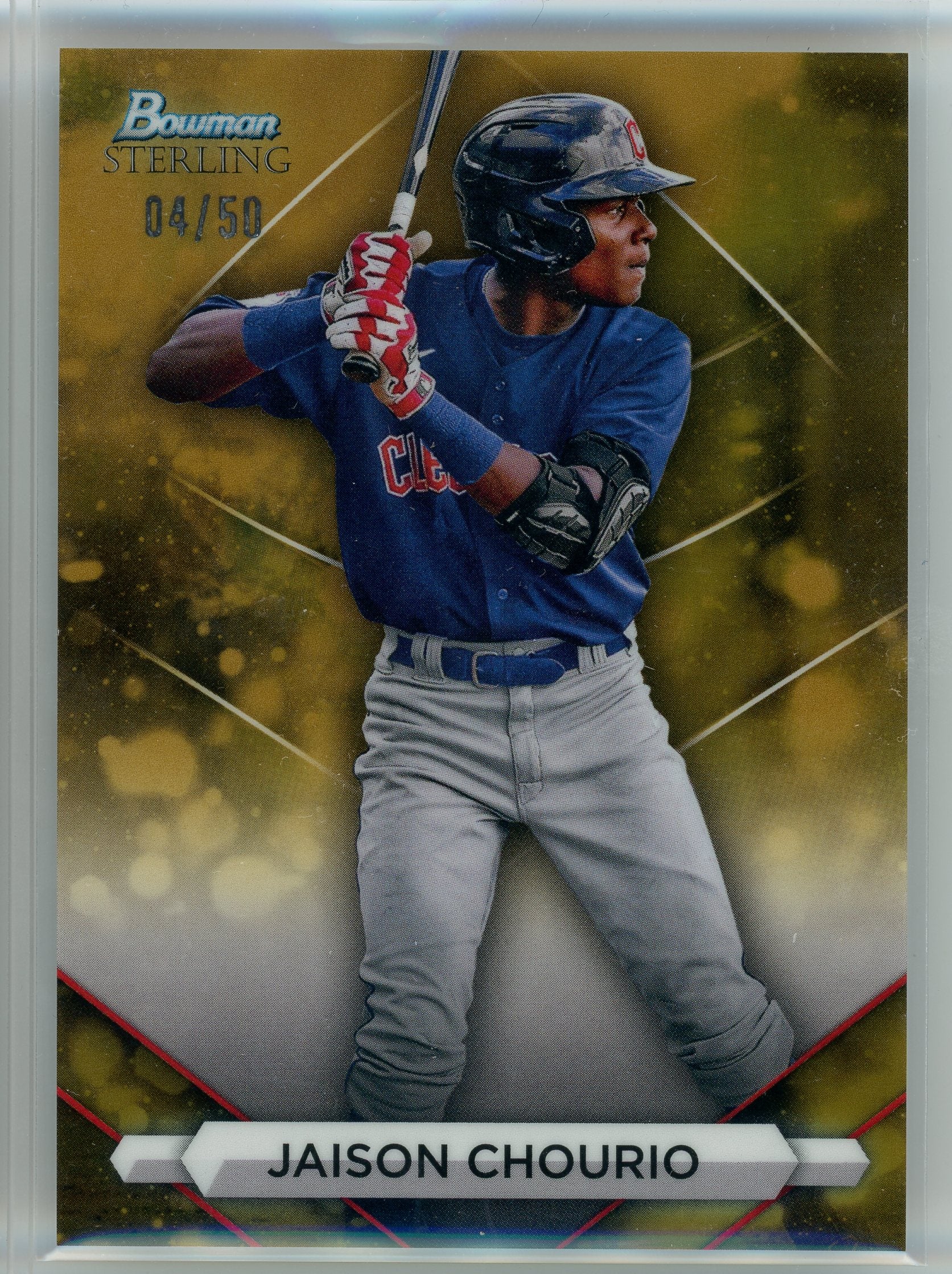 2023 Bowman Sterling #BSP-96 Jaison Chourio Gold Refractors #/50
