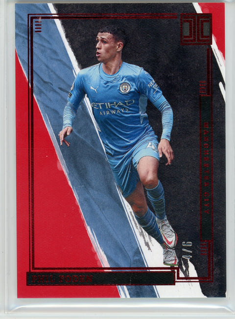 2021-22 Panini Impeccable Premier League #87 Phil Foden Ruby #/6