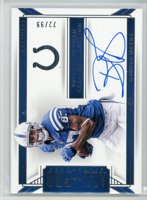 2023 Panini National Treasures #APS-RWA Reggie Wayne All Pro Signatures /99