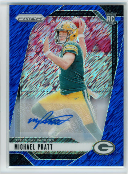 2024 Panini #379 Michael Pratt Blue Shimmer Auto /25
