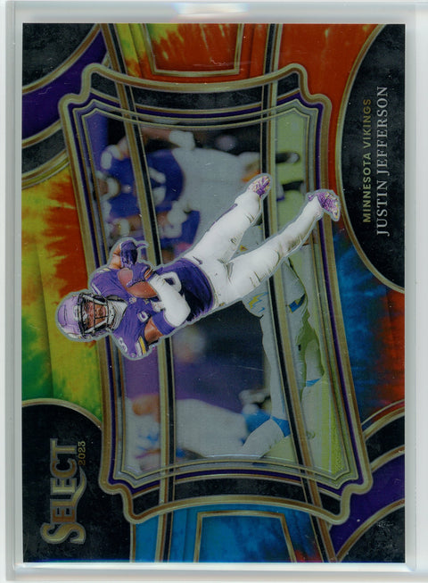 2023 Panini Select #361 Justin Jefferson Field Level Tie-Dye /25