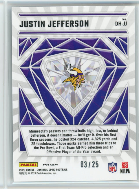 2023 Donruss Optic #DH-JJ Justin Jefferson Diamond Hands /25