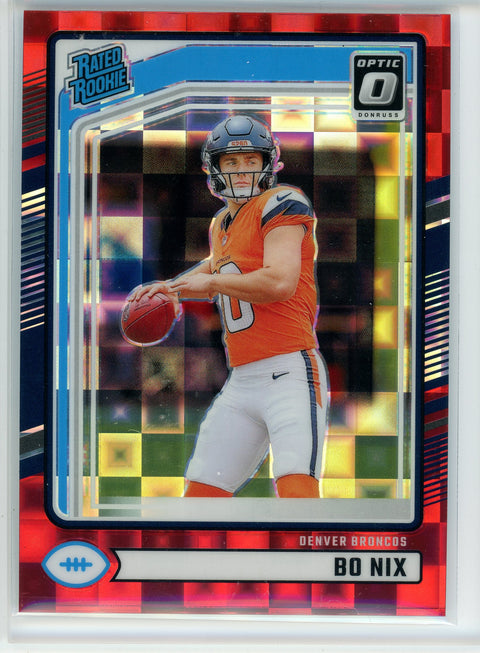 2024 Donruss #369 Bo Nix Red Pandora Prizm