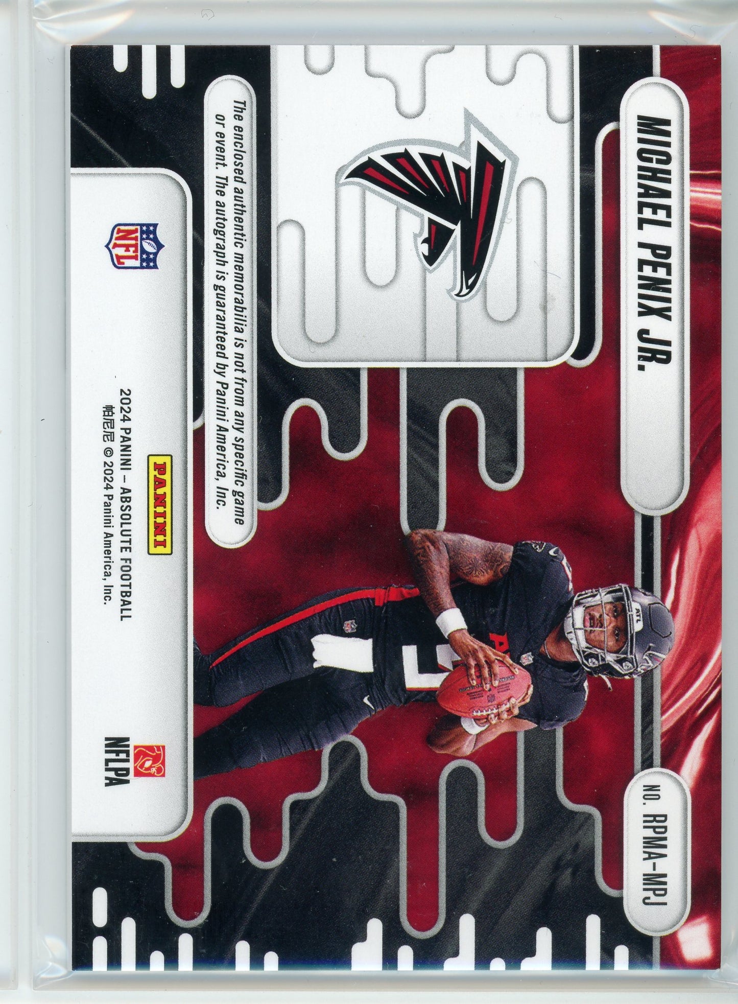 2024 Panini Absolute #RPMA-MPJ Michael Penix Jr. Rookie Patch Auto /299