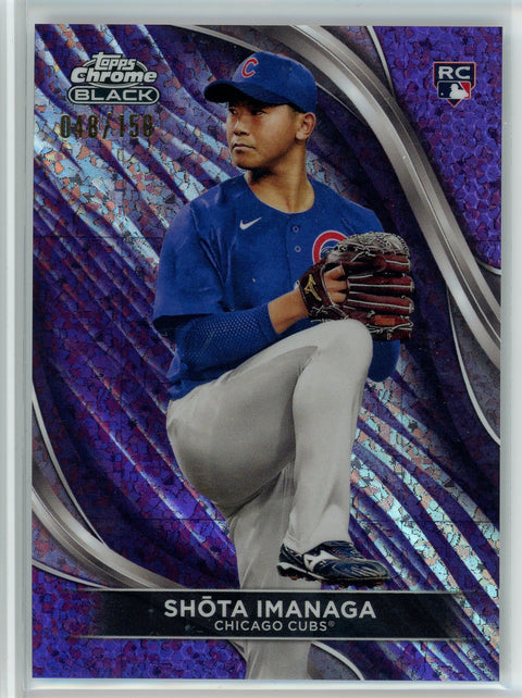 2024 Topps Chrome Black #43 Shota Imanaga Purple Mini Diamond Refractor /150