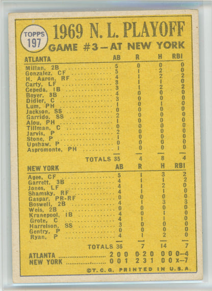 1970 Topps #197 N.L Playoff Game 3 - Ryan Saves the Day!