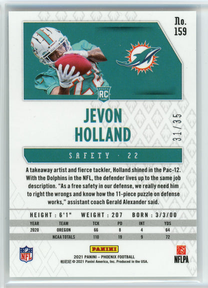 2021 Panini Phoenix #159 Jevon Holland Blue #/35